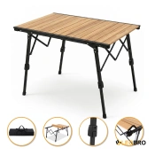 Раскладной туристический стол LEOBRO Pro Camp Wood Alu (LB-1063)