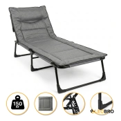 Розкладне ліжко (розкладачка) з вбудованим матрацом LEOBRO Grey (LB-FB-S1-GRY)