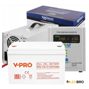 Аварійний комплект Volt Polska SINUS PRO 1000 E 12/230V 700/1000W + Акумулятор VOLT VRLA DEEP CYCLE 110Ah 12V