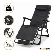 Раскладное кресло кровать с подушкой LEOBRO Темно-серое (LB-FCB-G2-BLK)