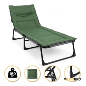 Розкладне ліжко (розкладачка) з вбудованим матрацом LEOBRO Green (LB-FB-S1-GRN)