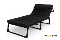 УЦЕНКА!  Раскладная кровать (раскладушка) с матрасом и подушкой LEOBRO Black (LB-FB-A1-BLK)