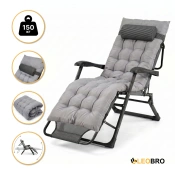 Розкладне крісло ліжко з подушкою LEOBRO Black (LB-1141)