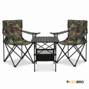 Комплект туристический - стол LEOBRO 52x52x50 см и 2 кресла Lite Military