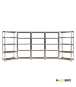 Набор из пяти стеллажей LEOBRO Premium 150 х 350 х 30 см, 150кг/полка, 5 полок (LB-R110Х5)