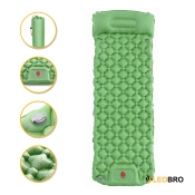 Надувной походный коврик матрас LEOBRO Air Mat 190 x 60 см Green (LB-1095)