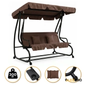 Большая качеля с подушками LEOBRO Luxury Brown (LB-1044)