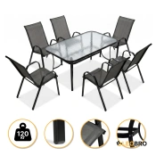 Комплект садових меблів LEOBRO Comfort 6 крісел + великий столик (LB-1055-51)