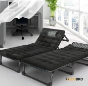 Розкладне ліжко (розкладачка) з матрацом і подушкою LEOBRO Striped (LB-FB-A1-STR)