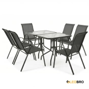 Комплект садовой мебели LEOBRO Comfort Plus 6 кресел + 2 прямоугольных столика (LB-1053-2)