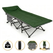 Туристическая походная раскладушка со встроенным матрасом LEOBRO Green (LB-CC-K1-GRN)