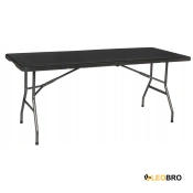 Раскладной стол для кейтеринга FunFit 180x74 x 4 см Черный (4900)