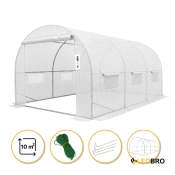 Посилена садова теплиця парник LEOBRO Garden 10м2 White (LB-10M25W)
