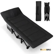 Туристическая походная раскладушка со встроенным матрасом LEOBRO Black (LB-CC-K1-BLK)