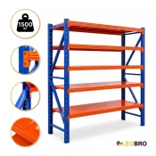 Металевий стелаж LEOBRO Premium Pro 200 х 200 х 50 см, 300кг/полиця, 5 полиць (LB-R133)