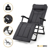 Розкладне крісло ліжко з вбудованим матрацом LEOBRO Black (LB-FCB-G3-BLK)
