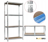 Стеллаж LEOBRO Premium 180 х 90 х 30 см, 175кг/полка, 4 полки (LB-R101)