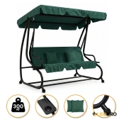 Велика гойдалка з подушками LEOBRO Luxury Green (LB-1043)