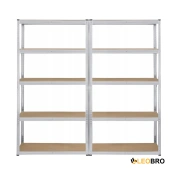 Стелаж LEOBRO 180 х 180 х 40 см, 175кг/полиця, 5 полиць (LB-R175-GALX2)