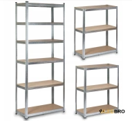 Стеллаж LEOBRO Premium 220 х 90 х 40 см, 175кг/полка, 6 полок (LB-R120)