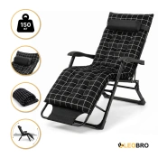 Розкладне крісло ліжко з оксамитовим матрацом LEOBRO (LB-FCB-G4-PAT)