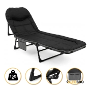 Раскладная кровать (раскладушка) со встроенным матрасом LEOBRO Black (LB-FB-M1-BLK)