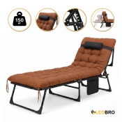 УЦЕНКА!  Раскладная кровать (раскладушка) с матрасом и подушкой LEOBRO Brown (LB-FB-A1-BRN)