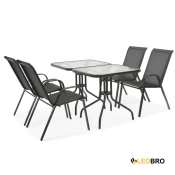 Комплект садових меблів LEOBRO Comfort Plus 4 крісла + 2 прямокутнх столика (LB-1053-2)