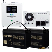 Комплект Volt Polska SINUS PRO 2500 S 24/230V 1800/2500W + 2 шт Аккумулятор VOLT AGM 100Ah 12V
