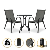 Комплект садових меблів LEOBRO Comfort 2 крісла + прямокутний столик (LB-1053)
