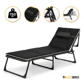Раскладная кровать (раскладушка) с Mesh-матрасом и подушкой LEOBRO Black (LB-FB-A2-BLK)