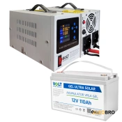 Комплект Volt Polska SINUS PRO 1100 E PLUS 12/230V 700/1100W + Акумулятор GEL 12V 110 Ah