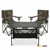 Комплект туристичний - стіл LEOBRO 93x55x50 см та 2 крісла Lite Military