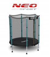 Посилений батут Neo-Sport 140 см із зовнішньою сіткою PREMIUM (NS-04Z230F)