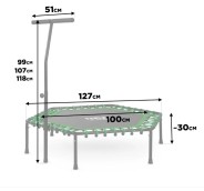 Фитнес батут Neo-Sport 127 см Green-black (1103)