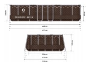 Басейн каркасний, прямокутний Avenli 427x275x100 см. (Brown) 16в1 (2820)