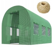 Садова теплиця з вікнами Plonos 6m2 Зелена = 200х300х200 см (4910-A)