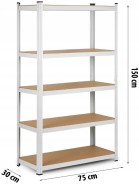 Стелаж Humberg White 150 х 75 х 30 см (HR-841)