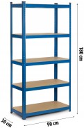 Стелаж Humberg Blue 180 х 90 х 30 см (HR-845)