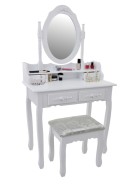 Косметичний туалетний столик з табуретом FUNFIT White (2781)