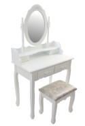 Косметичний туалетний столик з табуретом FUNFIT White (2781)