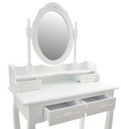 Косметичний туалетний столик з табуретом FUNFIT White (2781)