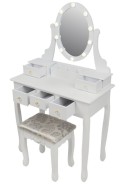 Косметичний туалетний столик з табуретом FUNFIT White LED (2785)