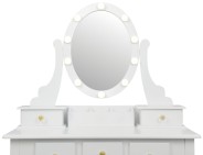 Косметичний туалетний столик з табуретом FUNFIT White LED (2785)