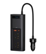 Автомобільний інвертор Baseus 150W (220V CN/EU) Чорний (CRNBQ-A01)
