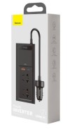 Автомобільний інвертор Baseus 150W (220V CN/EU) Чорний (CRNBQ-A01)