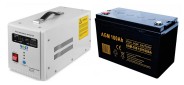 Гібридний ДБЖ/інвертор Volt Polska SINUS PRO 1000E + Акумулятор AGM Volt 12V 100Ah