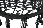 Гойдалка гніздо зі спинкою 80 см плетена з подушками TOGO Black (5902340320884)