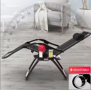 Розкладне крісло шезлонг Zero Gravity LEOBRO Чорне