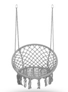 Гойдалка гніздо зі спинкою 80 см плетена BOHO Grey (290002)